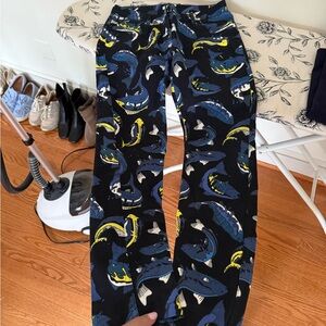 Kenzo Black Pants with Blue and Yellow Accents